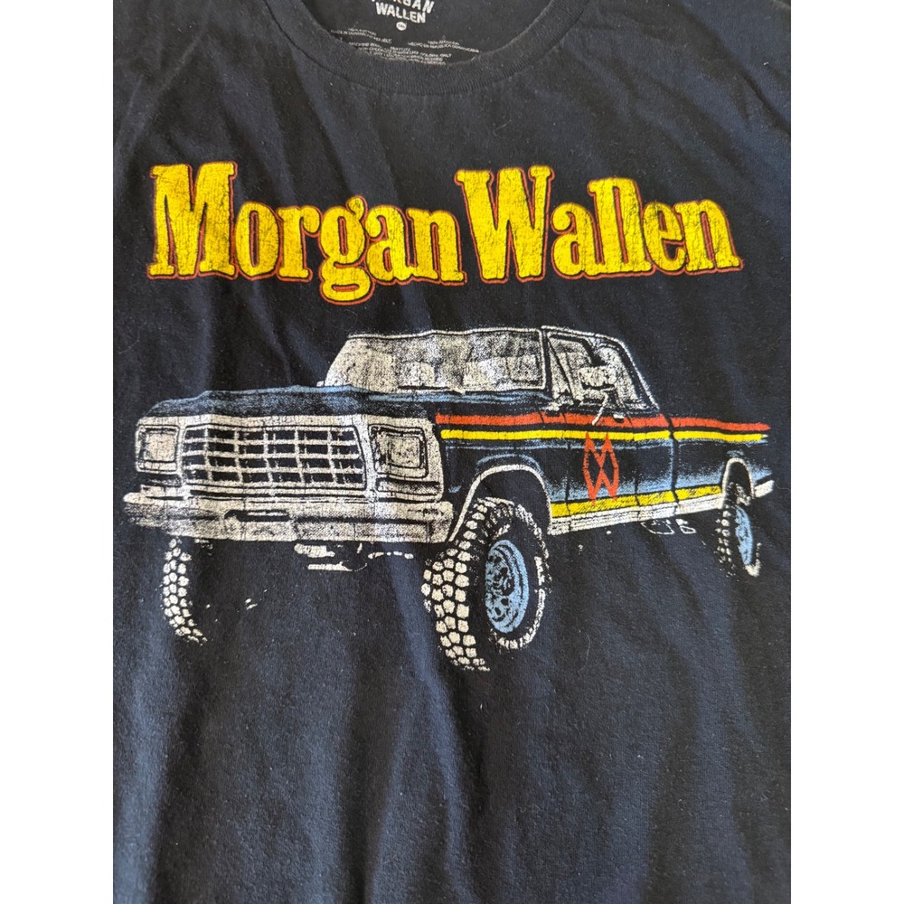 Morgan Wallen Truck Graphic T-Shirt Mens 3XL Black Country Music Fan Tee